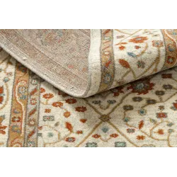 Teppich SOHO 477.27.LA101 Wolle OSTA - Blumen, Rahmen natur beige / terrakotta