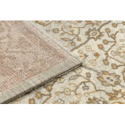 Teppich SOHO 477.27.LA100 Wollwebteppich OSTA - Rauten, Rahmen geometrisch natur beige