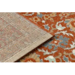 Teppich SOHO 477.26.LA300 Wollé OSTA - Ornament, Rahmen natur Terrakotta / Beige
