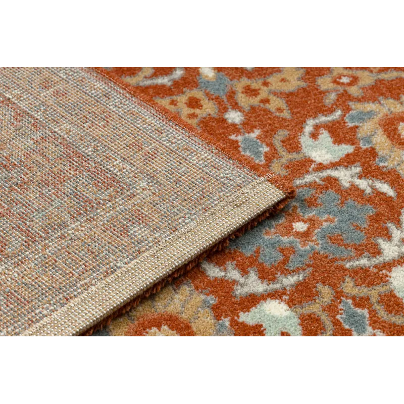 Teppich SOHO 477.26.LA300 Wollé OSTA - Ornament, Rahmen natur Terrakotta / Beige