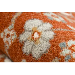 Teppich SOHO 477.26.LA300 Wollé OSTA - Ornament, Rahmen natur Terrakotta / Beige