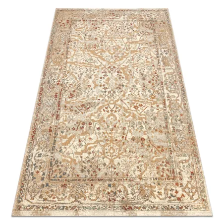 Teppich SOHO 477.04.LA110 Wolle OSTA - Blumen, Rahmen natur Beige / Terrakotta