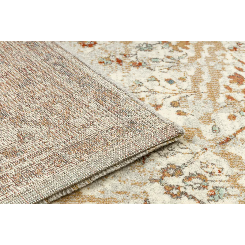 Teppich SOHO 477.04.LA110 Wolle OSTA - Blumen, Rahmen natur Beige / Terrakotta