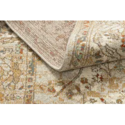 Teppich SOHO 477.04.LA110 Wolle OSTA - Blumen, Rahmen natur Beige / Terrakotta