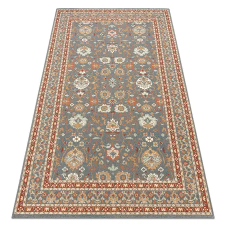 Teppich SOHO 477.26.LA500 Wolle OSTA - Ornament, Rahmen natur Blau / Terrakotta