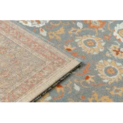 Teppich SOHO 477.26.LA500 Wolle OSTA - Ornament, Rahmen natur Blau / Terrakotta
