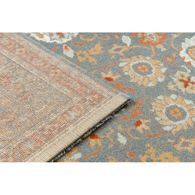 Teppich SOHO 477.26.LA500 Wolle OSTA - Ornament, Rahmen natur Blau / Terrakotta