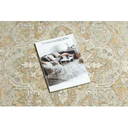 Teppich SOHO 477.01.LA402 Wollmischung OSTA - Ornament, Rosette natürlich Grün / Beige