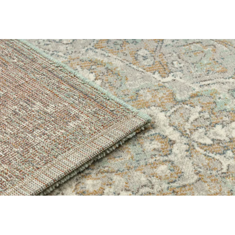 Teppich SOHO 477.01.LA402 Wollmischung OSTA - Ornament, Rosette natürlich Grün / Beige