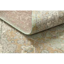 Teppich SOHO 477.01.LA402 Wollmischung OSTA - Ornament, Rosette natürlich Grün / Beige