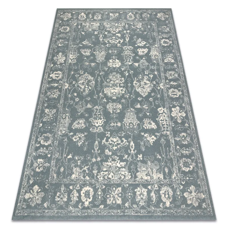 Teppich ABBY 486.25.LA500 Wolle OSTA - Ornament, Rahmen klassisch blau / beige