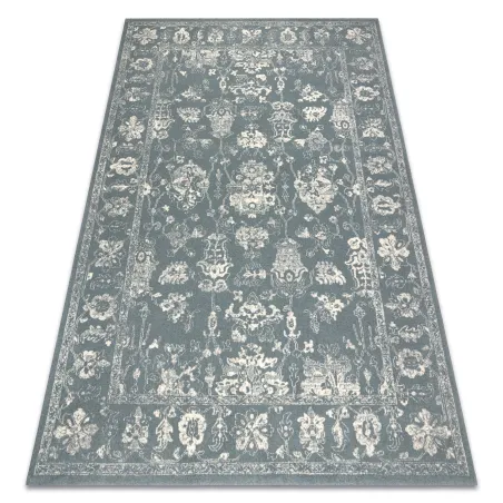 Teppich ABBY 486.25.LA500 Wolle OSTA - Ornament, Rahmen klassisch blau / beige