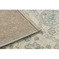 Teppich SOHO 477.01.LA119 Wollmischung OSTA - Ornament, Rosette naturbeige / grün