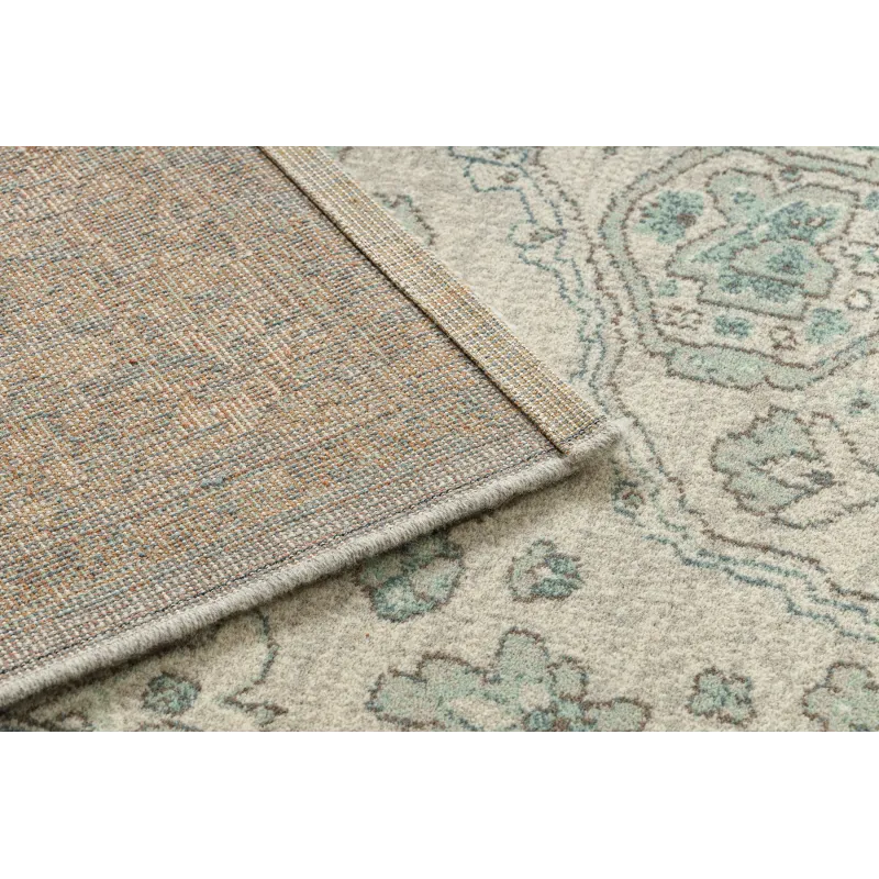 Teppich SOHO 477.01.LA119 Wollmischung OSTA - Ornament, Rosette naturbeige / grün