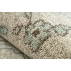 Teppich SOHO 477.01.LA119 Wollmischung OSTA - Ornament, Rosette naturbeige / grün