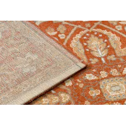 Teppich SOHO 477.01.LA301 Wollstoff OSTA - Ornament, Rahmen natur Terrakotta / Beige