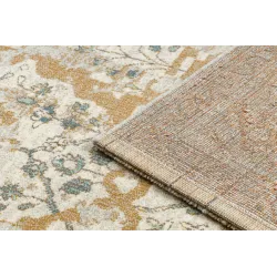 Teppich SOHO 477.04.LA113 Wollmischung OSTA - Ornament, Rahmen natur beige / braun