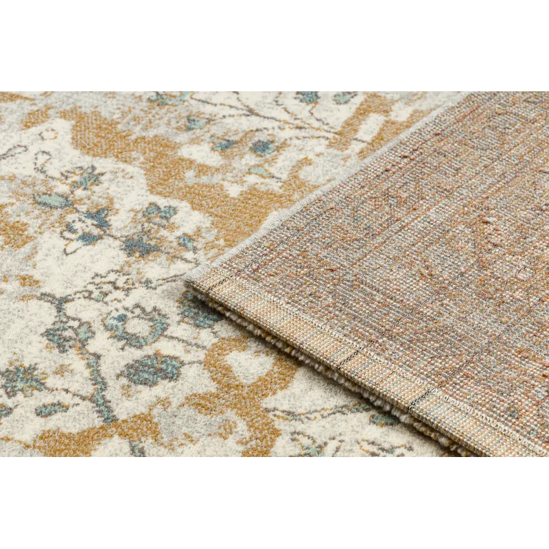 Teppich SOHO 477.04.LA113 Wollmischung OSTA - Ornament, Rahmen natur beige / braun