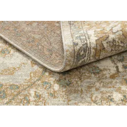 Teppich SOHO 477.04.LA113 Wollmischung OSTA - Ornament, Rahmen natur beige / braun