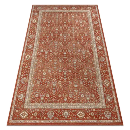 Teppich SOHO 477.27.LA300 Wollmischung OSTA - Rauten, Rahmen geometrisch natur terrakotta / beige