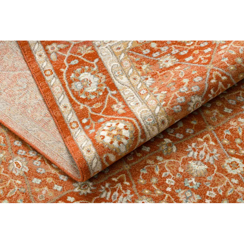 Teppich SOHO 477.27.LA300 Wollmischung OSTA - Rauten, Rahmen geometrisch natur terrakotta / beige