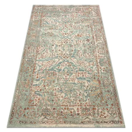 Teppich SOHO 477.04.LA400 Wollmischung OSTA - Ornament, Rahmen natur grün / beige