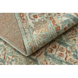Teppich SOHO 477.04.LA400 Wollmischung OSTA - Ornament, Rahmen natur grün / beige