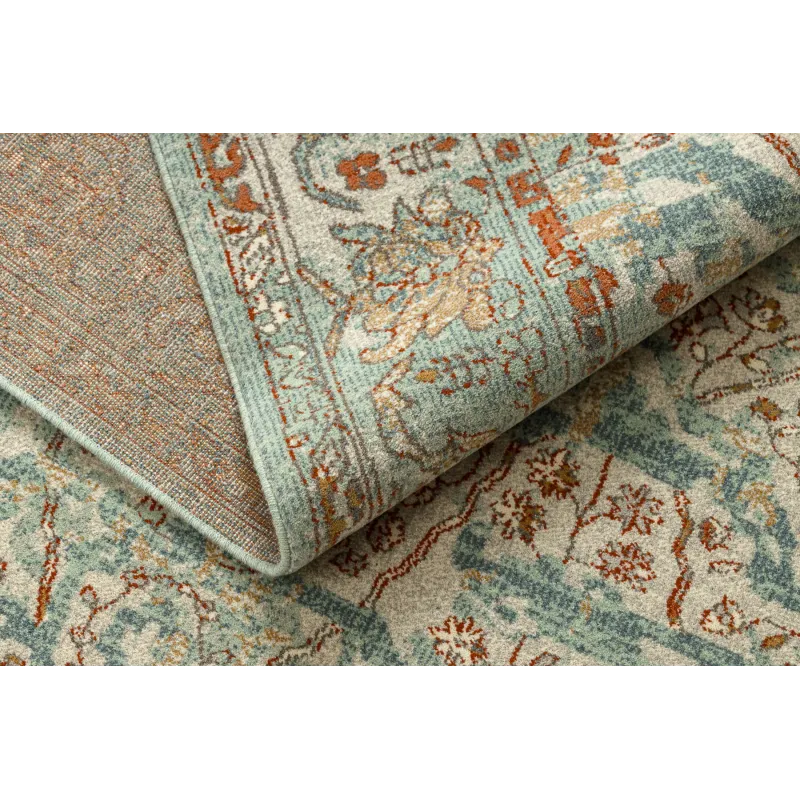 Teppich SOHO 477.04.LA400 Wollmischung OSTA - Ornament, Rahmen natur grün / beige