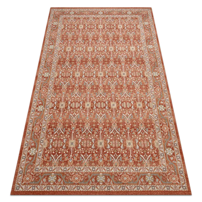 Teppich SOHO 477.08.LA300 Wollmischung OSTA - Ornament, Bordüre natur terrakotta / beige