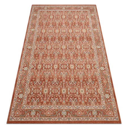 Teppich SOHO 477.08.LA300 Wollmischung OSTA - Ornament, Bordüre natur terrakotta / beige