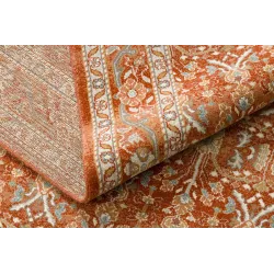 Teppich SOHO 477.08.LA300 Wollmischung OSTA - Ornament, Bordüre natur terrakotta / beige