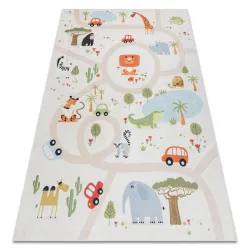 BAMBINO 1165 Waschteppich Zoo für Kinder Anti-Rutsch beige - ZWEITKLASSIGES PRODUKT