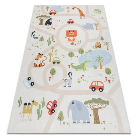 Waschteppich BAMBINO 1165 Zoo für Kinder, rutschfest beige, 2. Wahl