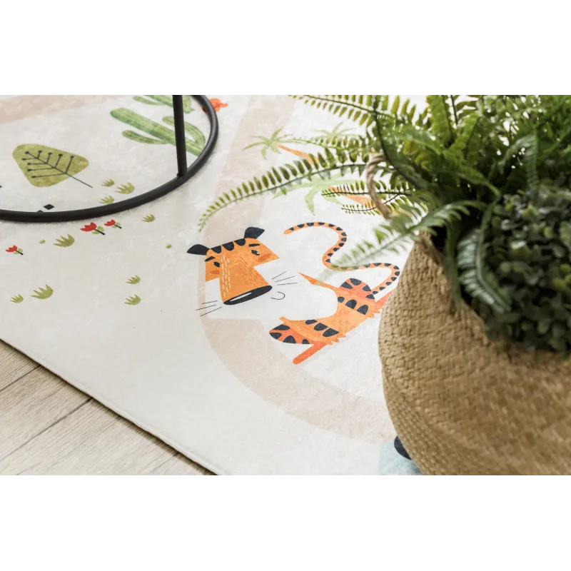 Rutschfester Teppich BAMBINO 1165 Zoo, sicher für Kinder