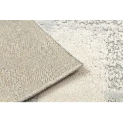 Wollteppich FLUX 461.43.AE110 OSTA - Geometrisch, strukturiert, loftiger Stil creme / grau