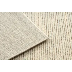 Wollteppich FLUX 461.93.AE120 OSTA - Linien, strukturiert, loftiger Stil creme / grau