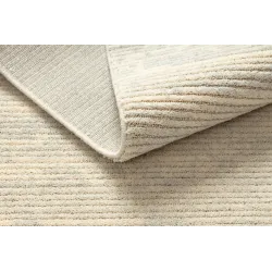 Wollteppich FLUX 461.93.AE120 OSTA - Linien, strukturiert, loftiger Stil creme / grau