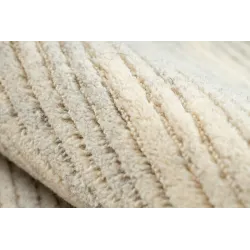Wollteppich FLUX 461.93.AE120 OSTA - Linien, strukturiert, loftiger Stil creme / grau