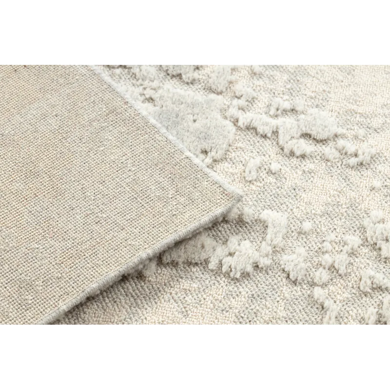 Teppich FLUX 461.2.AE120 Wollmischung OSTA - Abstraktion, strukturell, Loftstil Creme / Grau