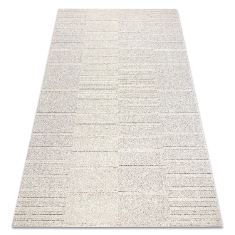 Teppich FLUX 461.3.AE121 Wollmischung OSTA - Geometrisch, strukturell, Loftstil Beige / Grau