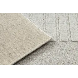 Teppich FLUX 461.3.AE121 Wollmischung OSTA - Geometrisch, strukturell, Loftstil Beige / Grau