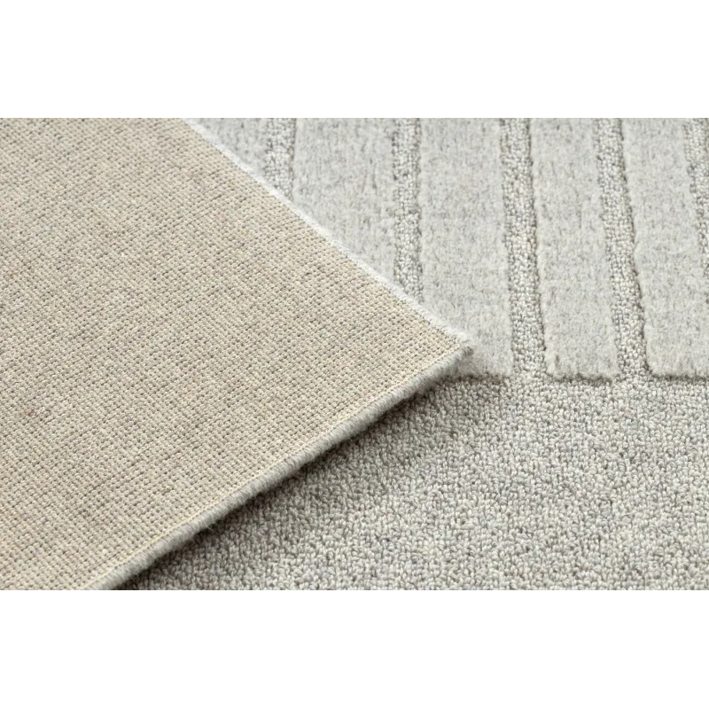 Teppich FLUX 461.3.AE121 Wollmischung OSTA - Geometrisch, strukturell, Loftstil Beige / Grau