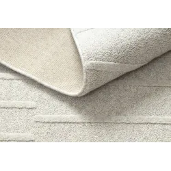 Teppich FLUX 461.3.AE121 Wollmischung OSTA - Geometrisch, strukturell, Loftstil Beige / Grau
