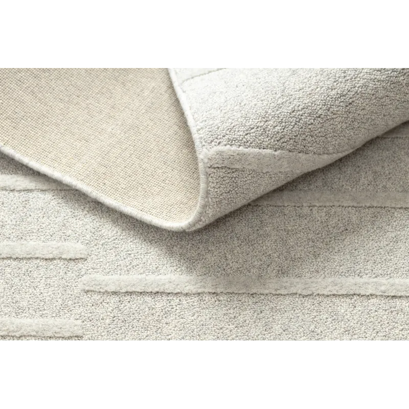 Teppich FLUX 461.3.AE121 Wollmischung OSTA - Geometrisch, strukturell, Loftstil Beige / Grau
