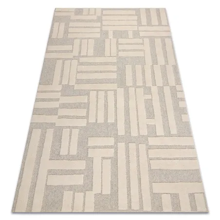 Teppich FLUX 461.95.AE110 Wollmischung OSTA - Geometrisch, strukturell, Loft-Stil creme / beige
