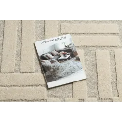 Teppich FLUX 461.95.AE110 Wollmischung OSTA - Geometrisch, strukturell, Loft-Stil creme / beige