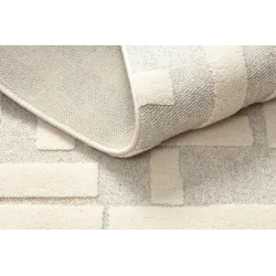 Teppich FLUX 461.95.AE110 Wollmischung OSTA - Geometrisch, strukturell, Loft-Stil creme / beige
