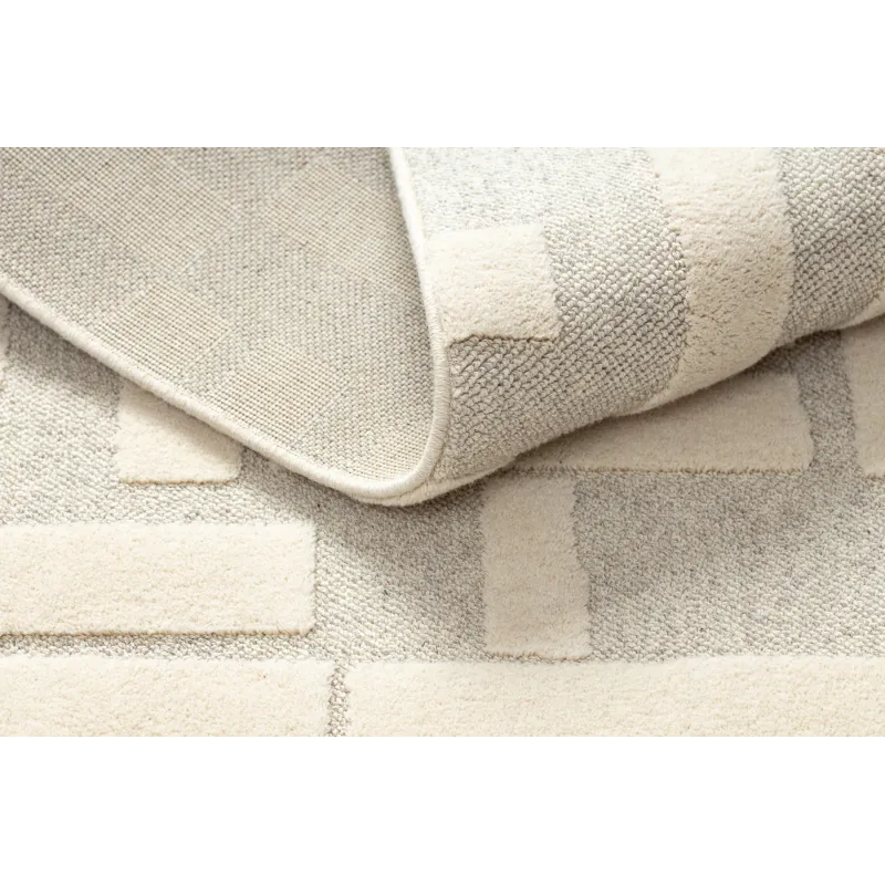 Teppich FLUX 461.95.AE110 Wollmischung OSTA - Geometrisch, strukturell, Loft-Stil creme / beige