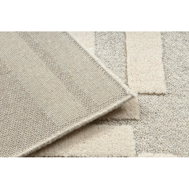 Teppich FLUX 461.95.AE110 Wollmischung OSTA - Geometrisch, strukturell, Loft-Stil creme / beige