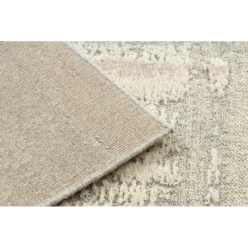 Teppich FLUX 461.43.AE200 Wollmischung OSTA - Geometrisch, strukturell, Loft-Stil creme / rosa